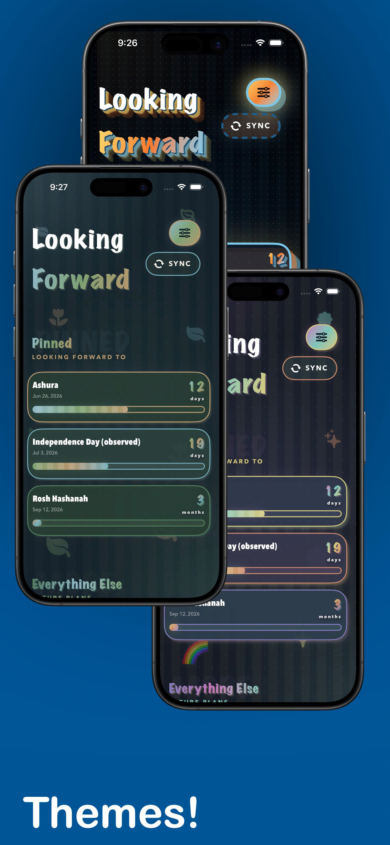 Forest and Space screen in the Looking Forward iOS app